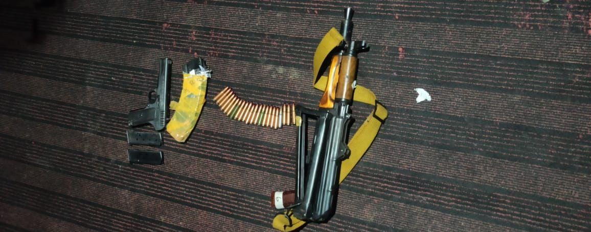 'Arms and ammunition recovered from a house in Karnah'